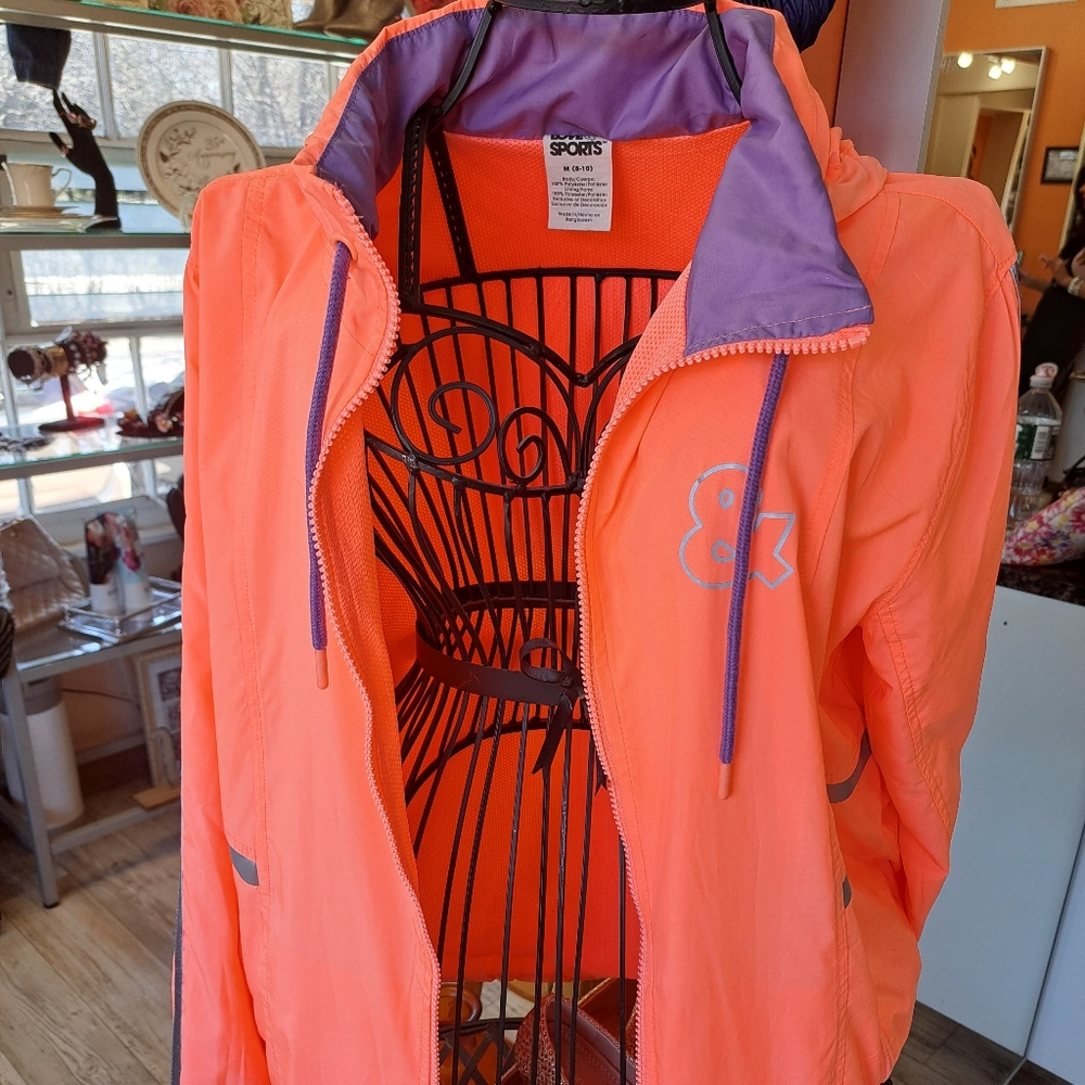 Orange and Purple Windbreaker Jacket